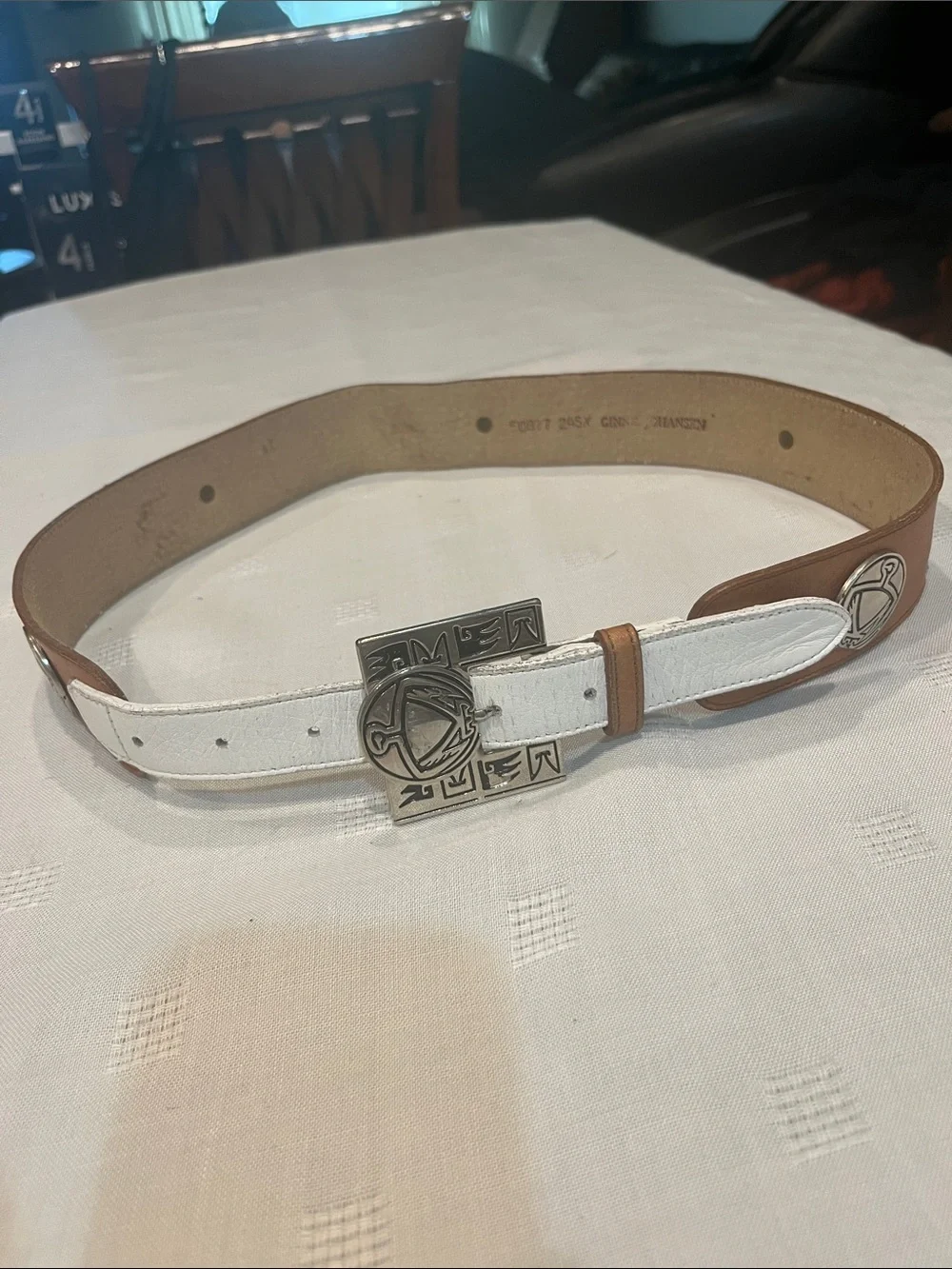 Ginnie Johansen Tribal Leather Belt 24SX
